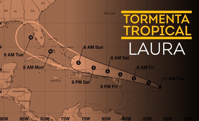 Tormenta tropical Laura podría afectar a Cuba y Florida