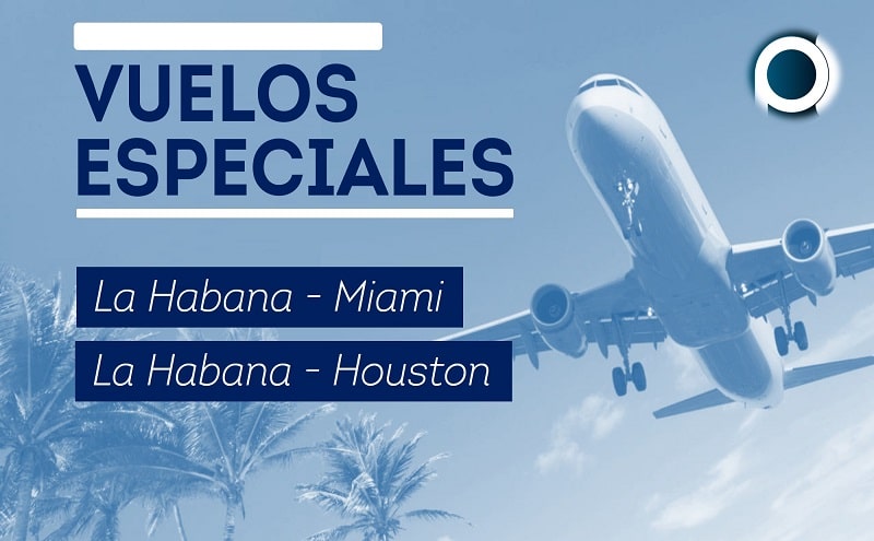 Vuelos especiales desde La Habana a Miami y Houston