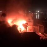 Incendios en la ciudad de Santiago de Cuba al paso de Laura