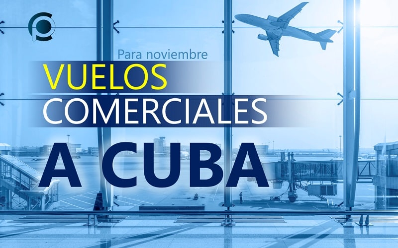 Vuelos comerciales desde a Cuba en noviembre