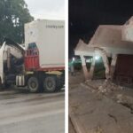 Rastra choca contra la parada del hospital William Soler