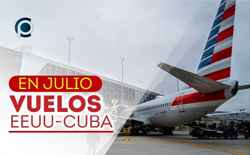 Vuelos entre EEUU y Cuba en el mes de julio