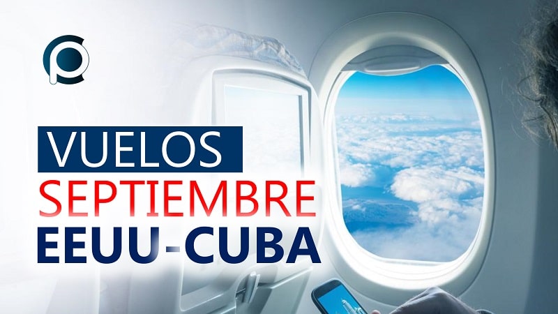 Vuelos entre EEUU y Cuba en septiembre