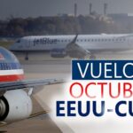 Vuelos entre EEUU y Cuba en octubre