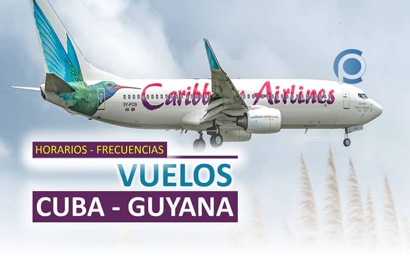 Caribbean Airlines anuncia el reinicio de vuelos Cuba-Guyana