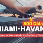 Venta de vuelos Miami–Habana rondan los 800 dólares