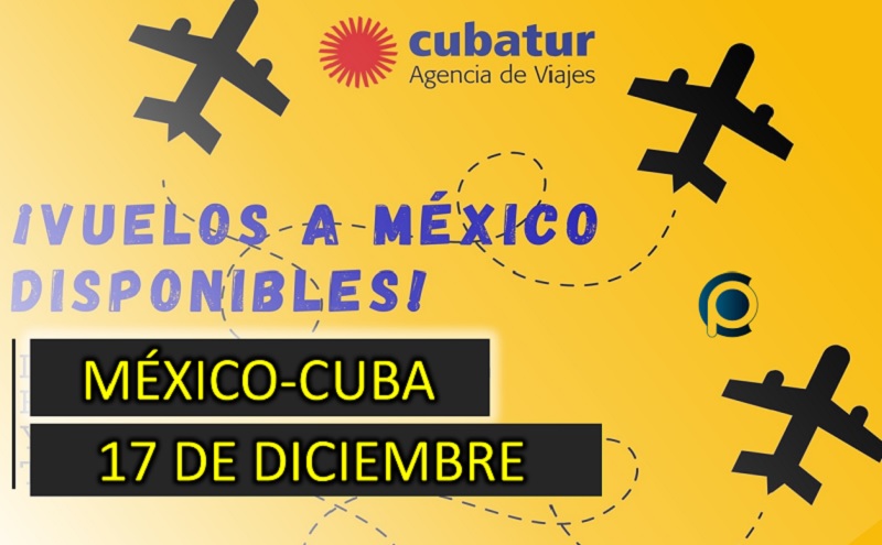 Nuevos viajes Cuba-México desde mediados de diciembre