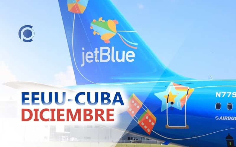 Vuelos entre Estados Unidos y Cuba en diciembre