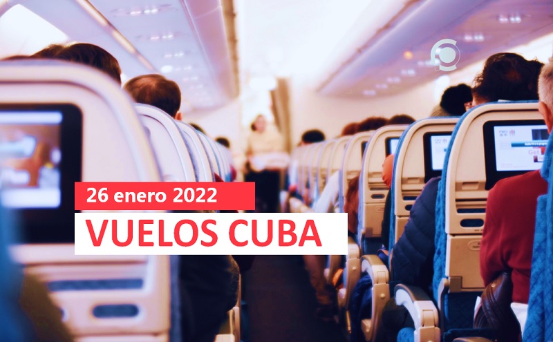 Listado de vuelos a Cuba hoy 26 de enero