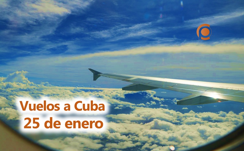 vuelos a cuba hoy 25 enero