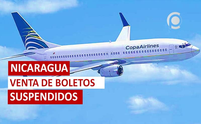 Copa Airlines suspende venta de boletos a Nicaragua