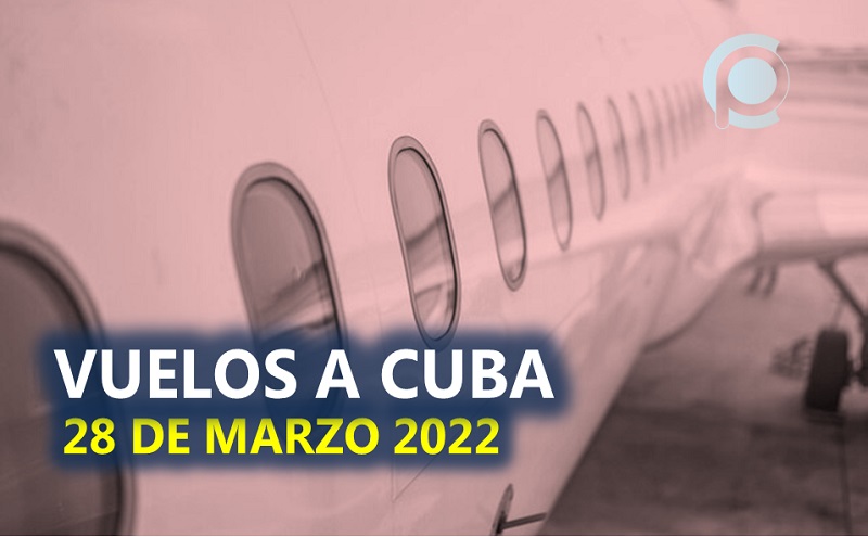 Cronograma de vuelos a Cuba 28 de marzo AEROPUERTO Internacional José Martí de La Habana