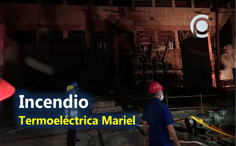 Gran Incendio en Termoeléctrica Mariel. Declaraciones de la Unión Eléctrica cp