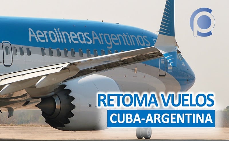 Retoman los vuelos a Argentina desde Cuba con Aerolíneas Argentinas