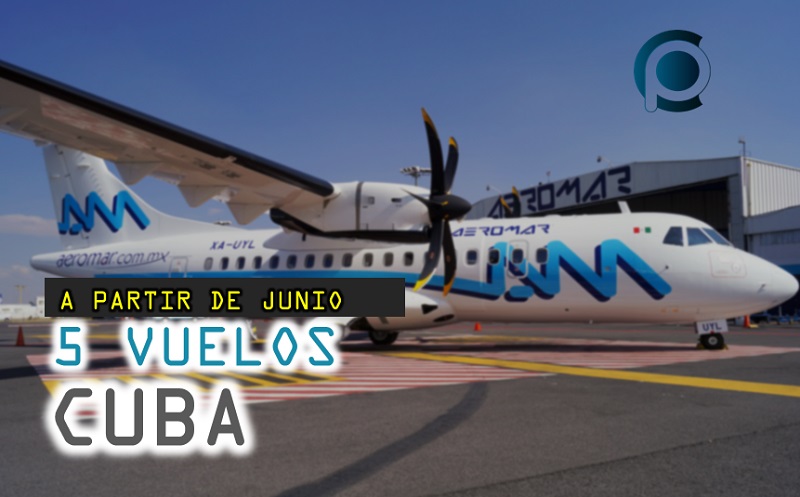 Aeromar aumentará a 5 sus vuelos semanales a Cuba en junio