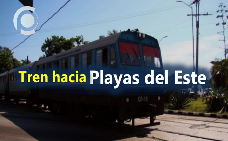Volvió el tren hacia las Playas del Este en Cuba durante el Verano 2022