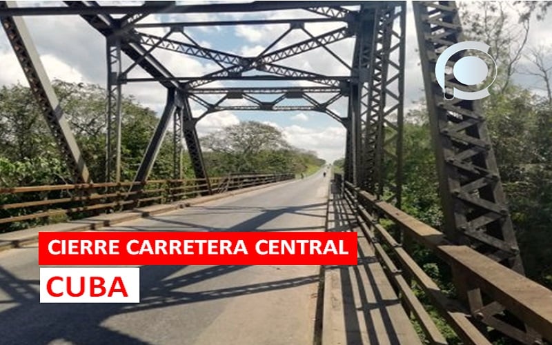 Cierre desde hoy del tramo de la Carretera Central de Cuba