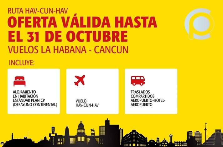 Ofertón de paquetes turísticos Cuba-México para octubre