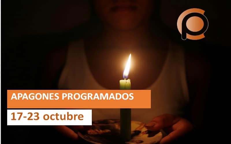 apagones programados en la habana 17 al 23 octubre