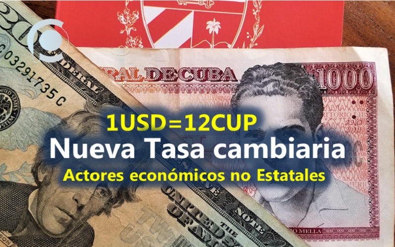 Reconocerán tasa cambiaria de 1USD=12CUP para actores económicos no estatales