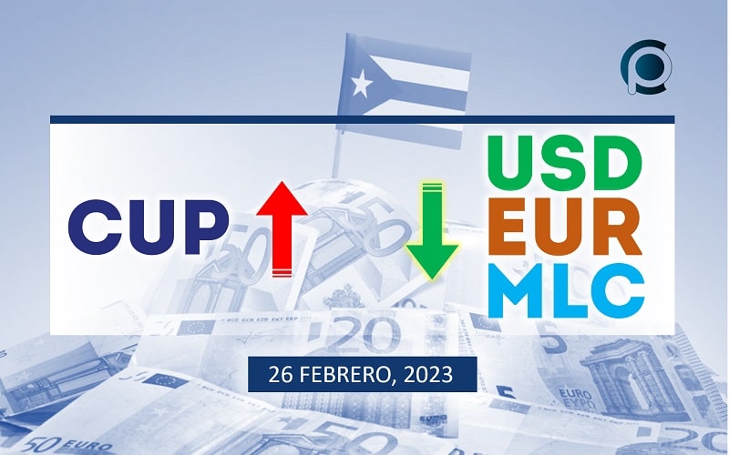 COTIZACIÓN Dólar-Euro-MLC en Cuba hoy 26 de febrero en el mercado informal de divisas