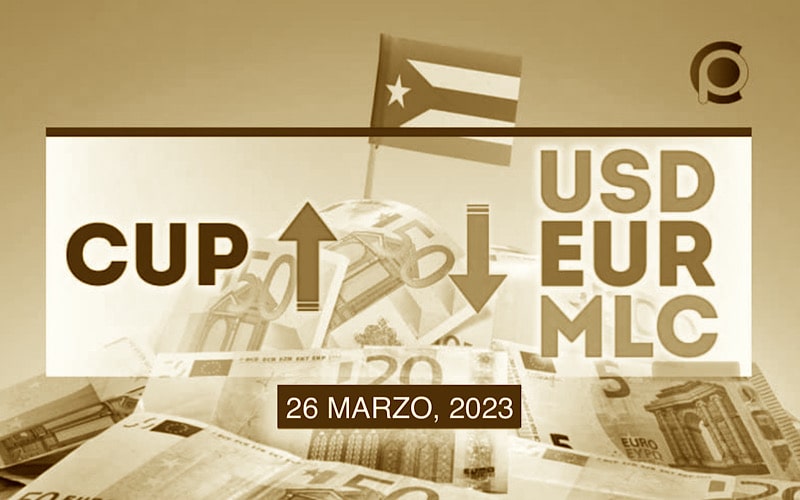 COTIZACIÓN Dólar-Euro-MLC en Cuba hoy 26 de marzo en el mercado informal de divisas