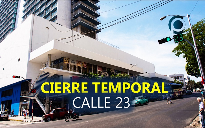 Cierran tramo de calle 23 en el Vedado