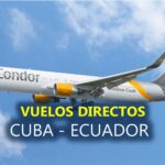 Cuba contará con vuelos directos hacia Ecuador