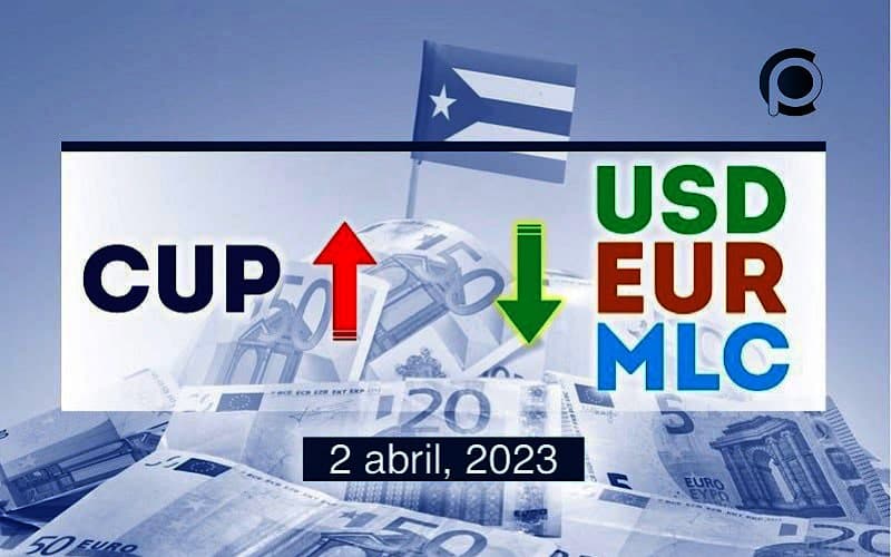 COTIZACIÓN: Dólar-Euro-MLC en Cuba hoy 2 de abril en el mercado informal de divisas