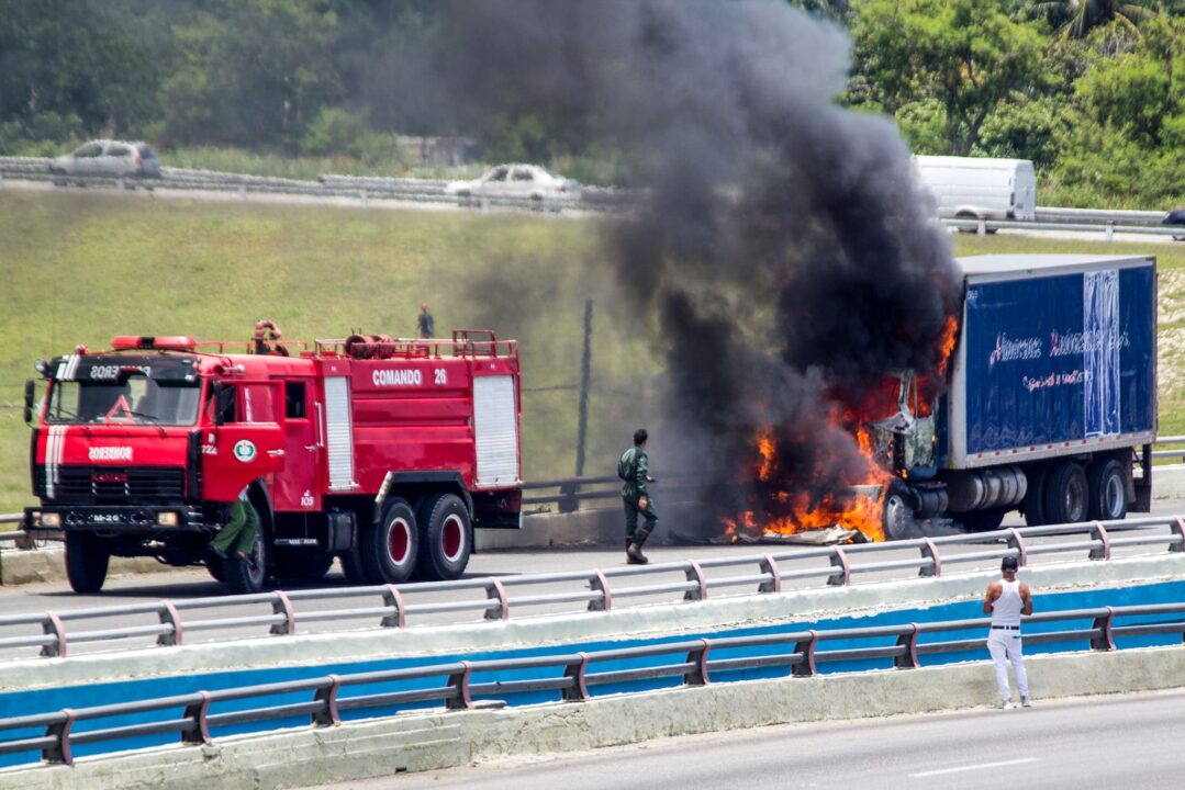 incendió camión