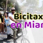 Cubanos andan en bicitaxis por Miami