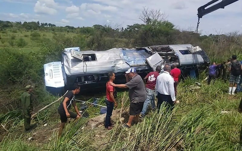 Accidente de tránsito en Cuba en la autopista Habana-Melena 1