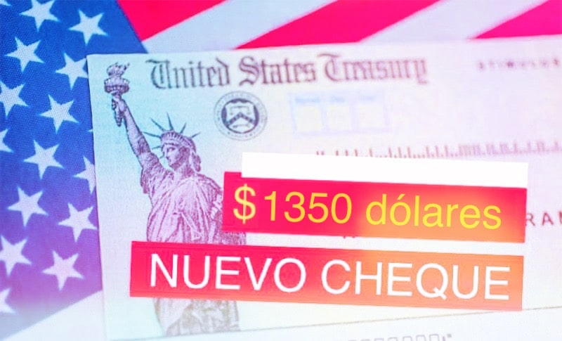 Entregarán nuevo cheque de hasta 1350 dólares a personas elegibles en estado de Estados Unidos