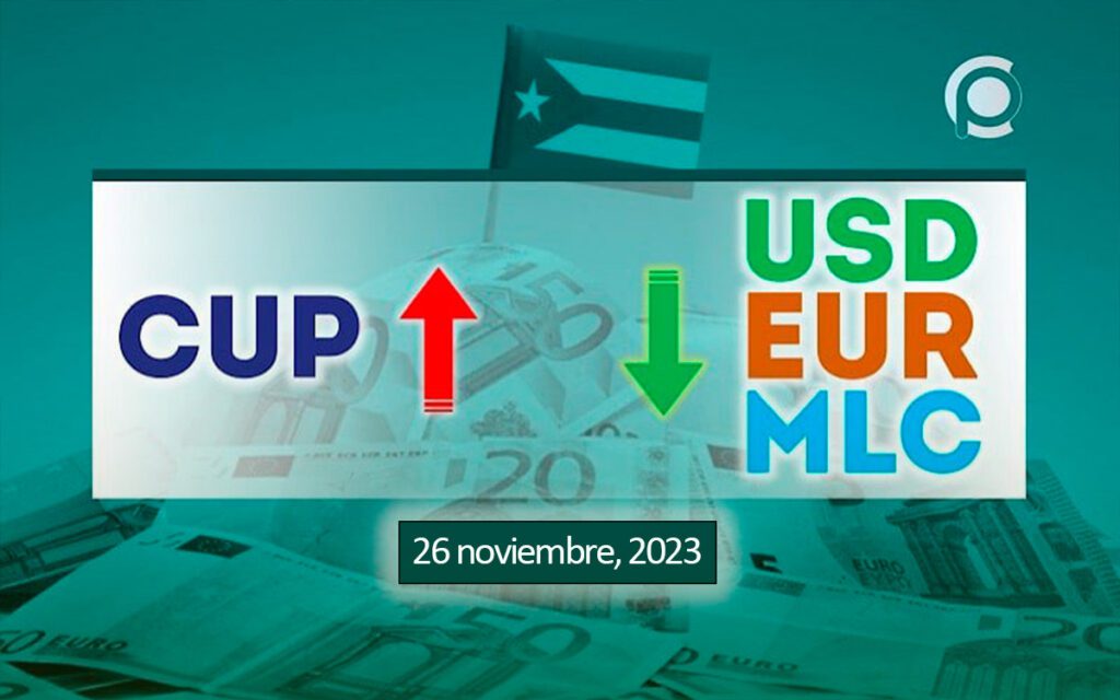 COTIZACIÓN Dólar-Euro-MLC en Cuba hoy 26 de noviembre de 2023 en el mercado informal de divisas