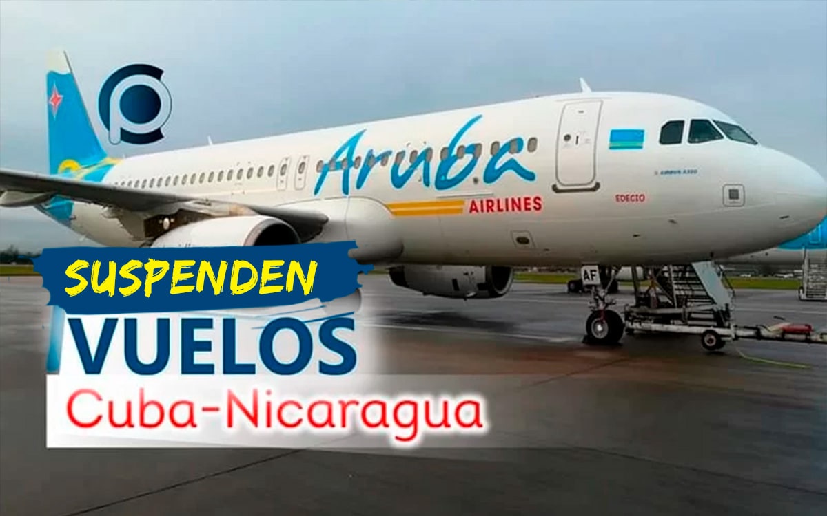 Incertidumbre ante posible cancelación de vuelos de Cuba a Nicaragua operados por Aruba Airlines