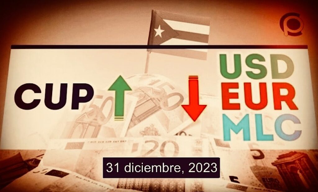 Dólar-Euro-MLC en Cuba hoy 31 de diciembre de 2023 en el mercado informal de divisas