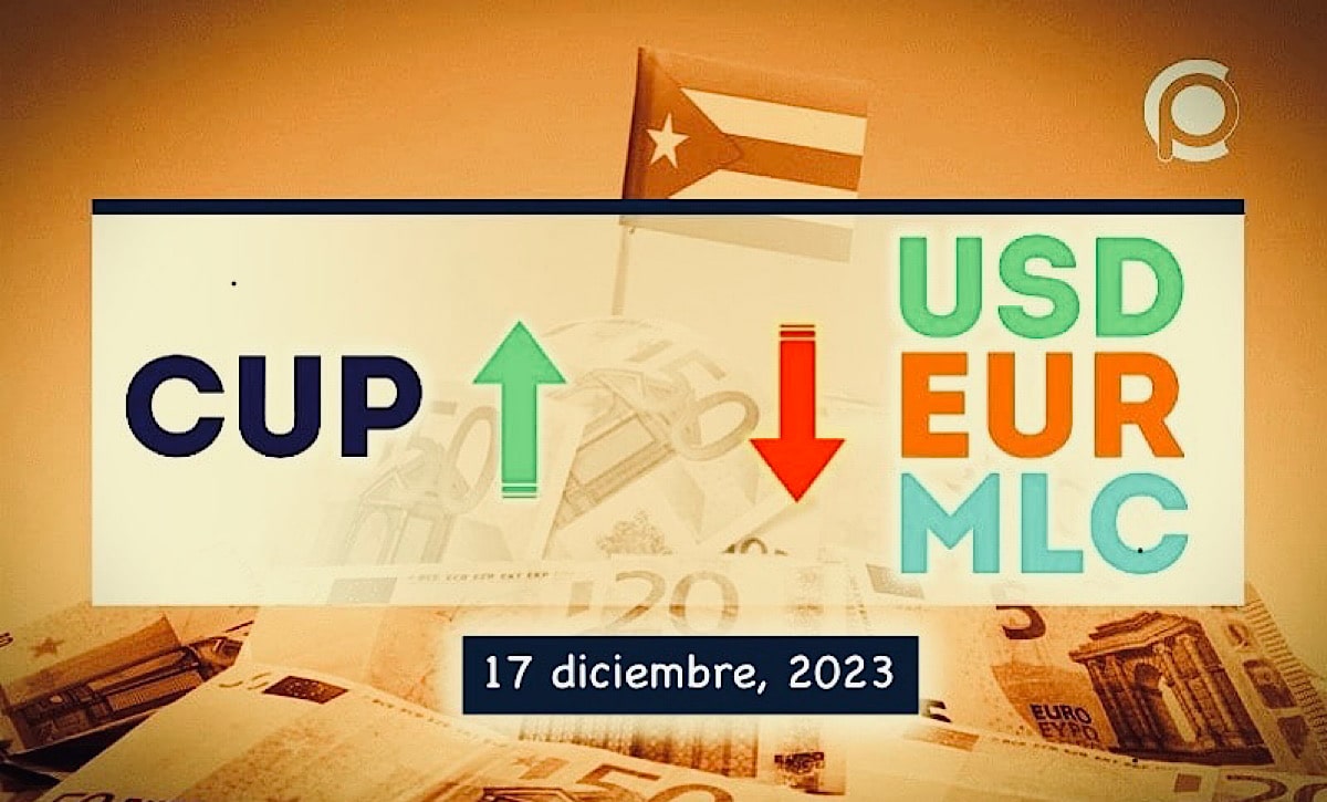 Dólar-Euro-MLC en Cuba hoy 17 de diciembre de 2023 en el mercado informal de divisas