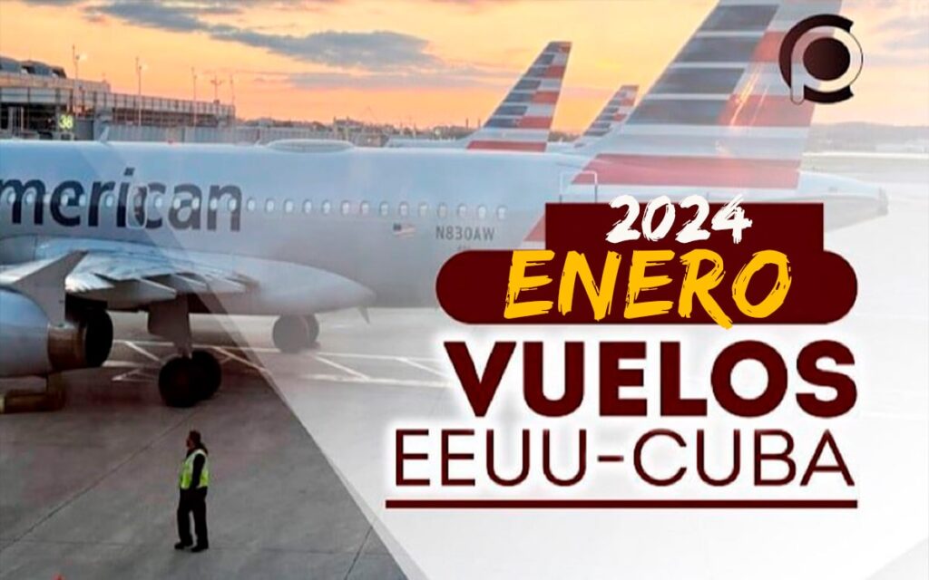 Vuelos comerciales entre Estados Unidos y Cuba en enero de 2024