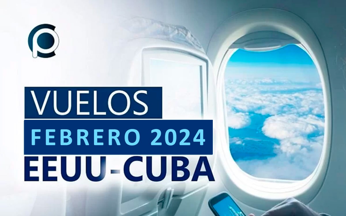 Vuelos comerciales entre Estados Unidos y Cuba en febrero de 2024