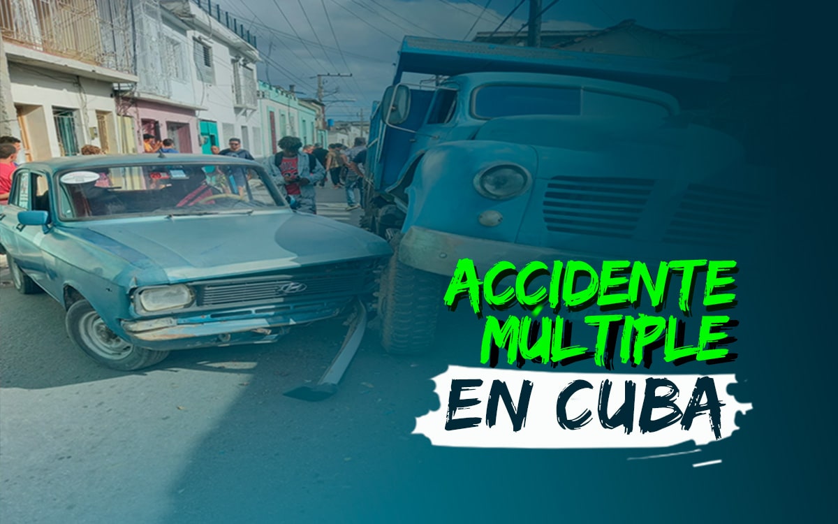 Accidente múltiple de vehículos en Cuba