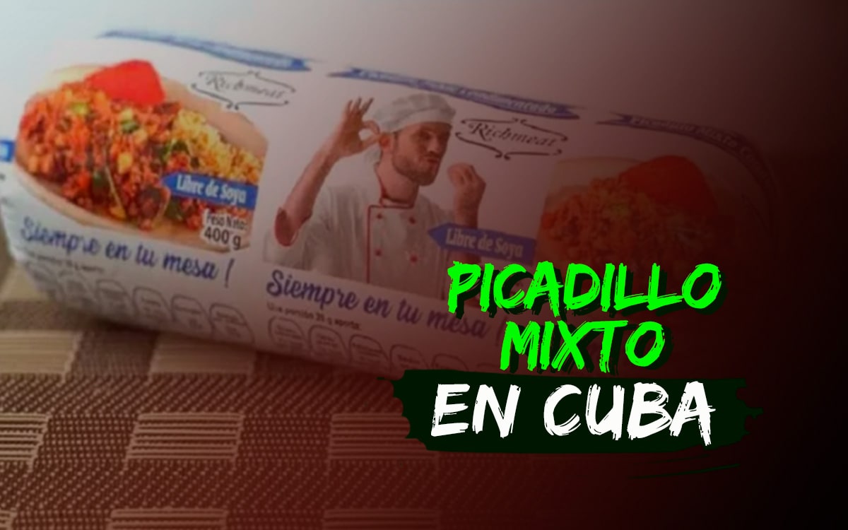 Elaboración clandestina de picadillo mixto en La Habana, Cuba