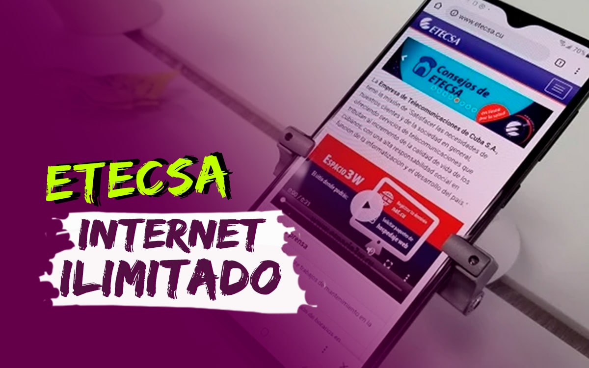 Oferta de Etecsa con Internet Ilimitado y saldo Quintuple