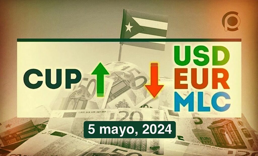 COTIZACIÓN Dólar-Euro-MLC en Cuba hoy 5 de mayo de 2024