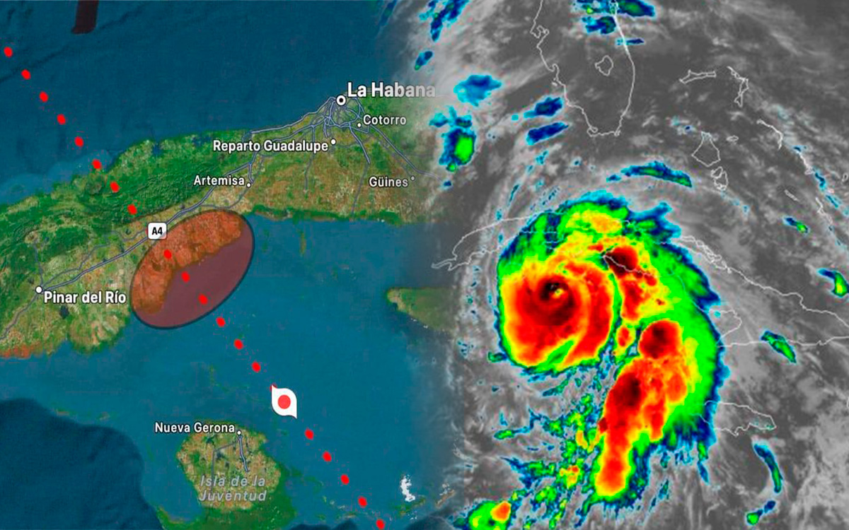 Huracán Rafael por dónde entrará a Cuba