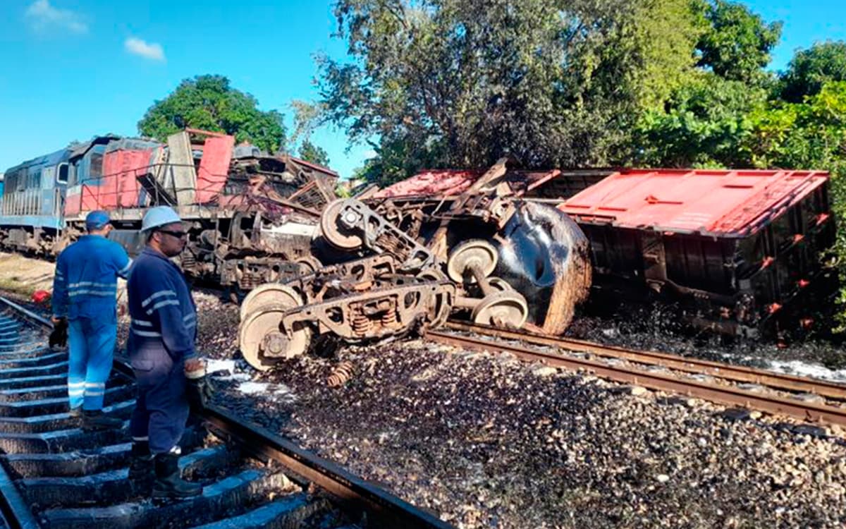 Choque de trenes en Cuba