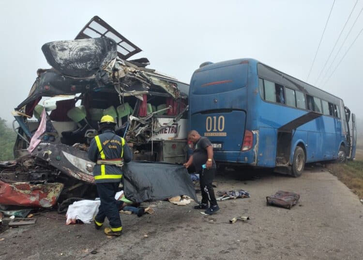 Accidente transito en Morón Ciego de Avila choque omnibus