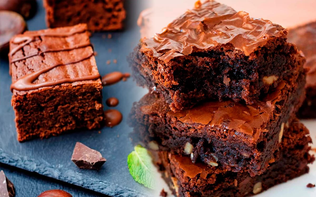 Brownie bajo en calorías San Valentín