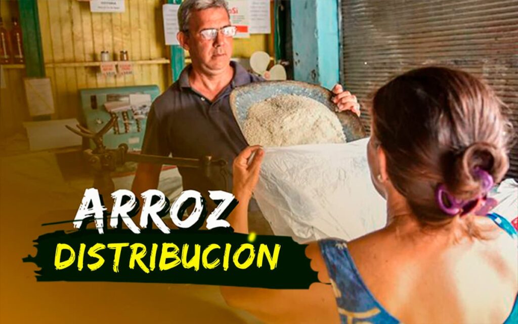 Distribución arroz canasta básica Cuba