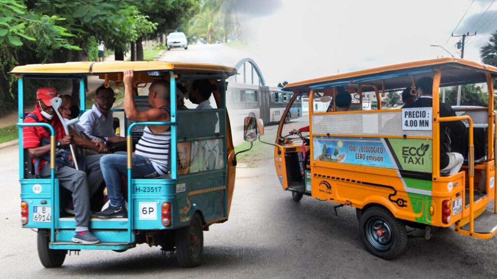 Triciclos eléctricos en Cuba