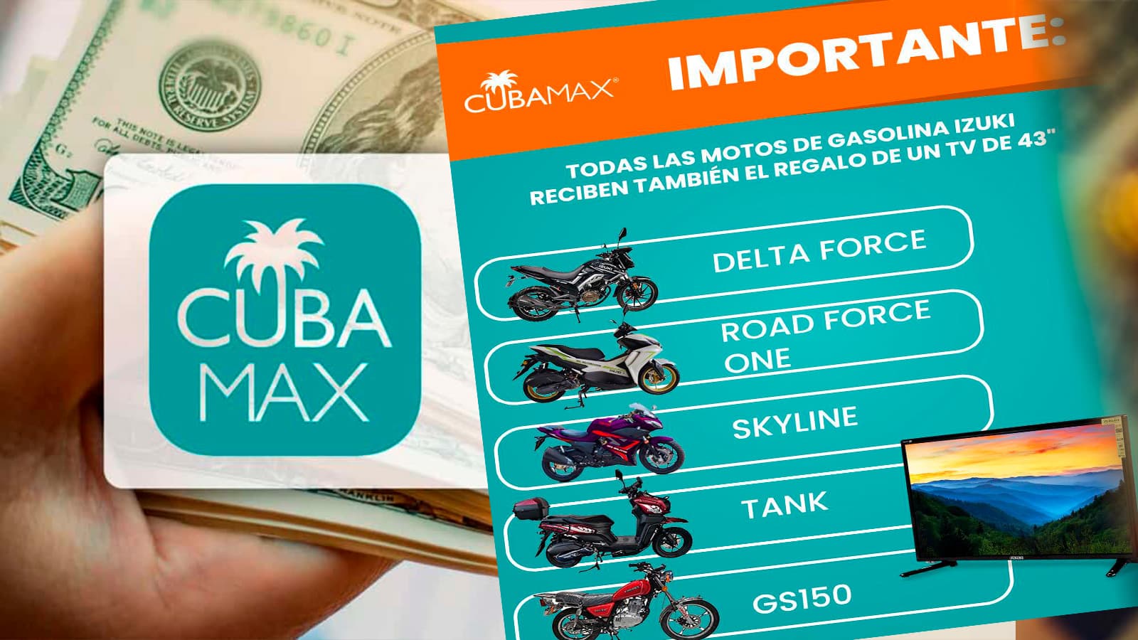 Ofertas envíos motos Cuba Cubamax
